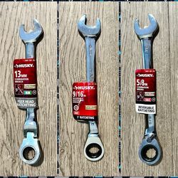 NEW! Husky Flex Head & Reversible Ratcheting Combination Wrench Bundle!