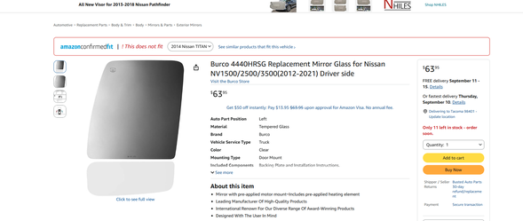 replacement glass mirror