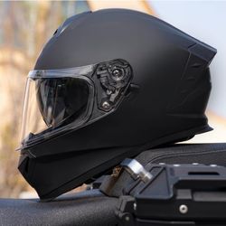 Motorcycle Full Face Dual Visor Helmets for Adults Street Bike Racing Motorbike Helmet A8 DOT Approved XL