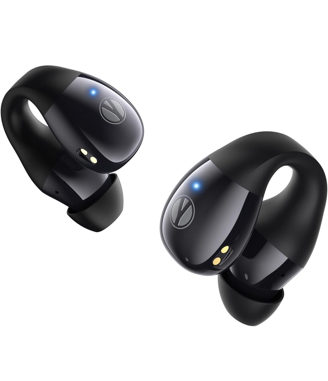 BRAND NEW Wireless Bluetooth Open Ear Headphones with Mic, Charging Case LED Display, 44H Play, IP54 Waterproof