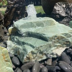 Custom Drilled & Plumbed Natural Turquoise Quartzite Rock Water Fountain ⛲️