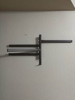 Multi-Rod Rotating Towel Rack or clothed hanger, Wall-Mounted Bathroom, laundry or bedroom