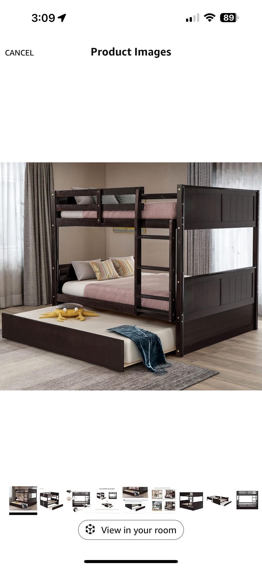 Trundle Convertible Bunk Bed With Mattress’