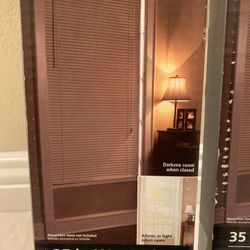 Mainstays 1" Cordless Room Darkening Vinyl Blinds, White