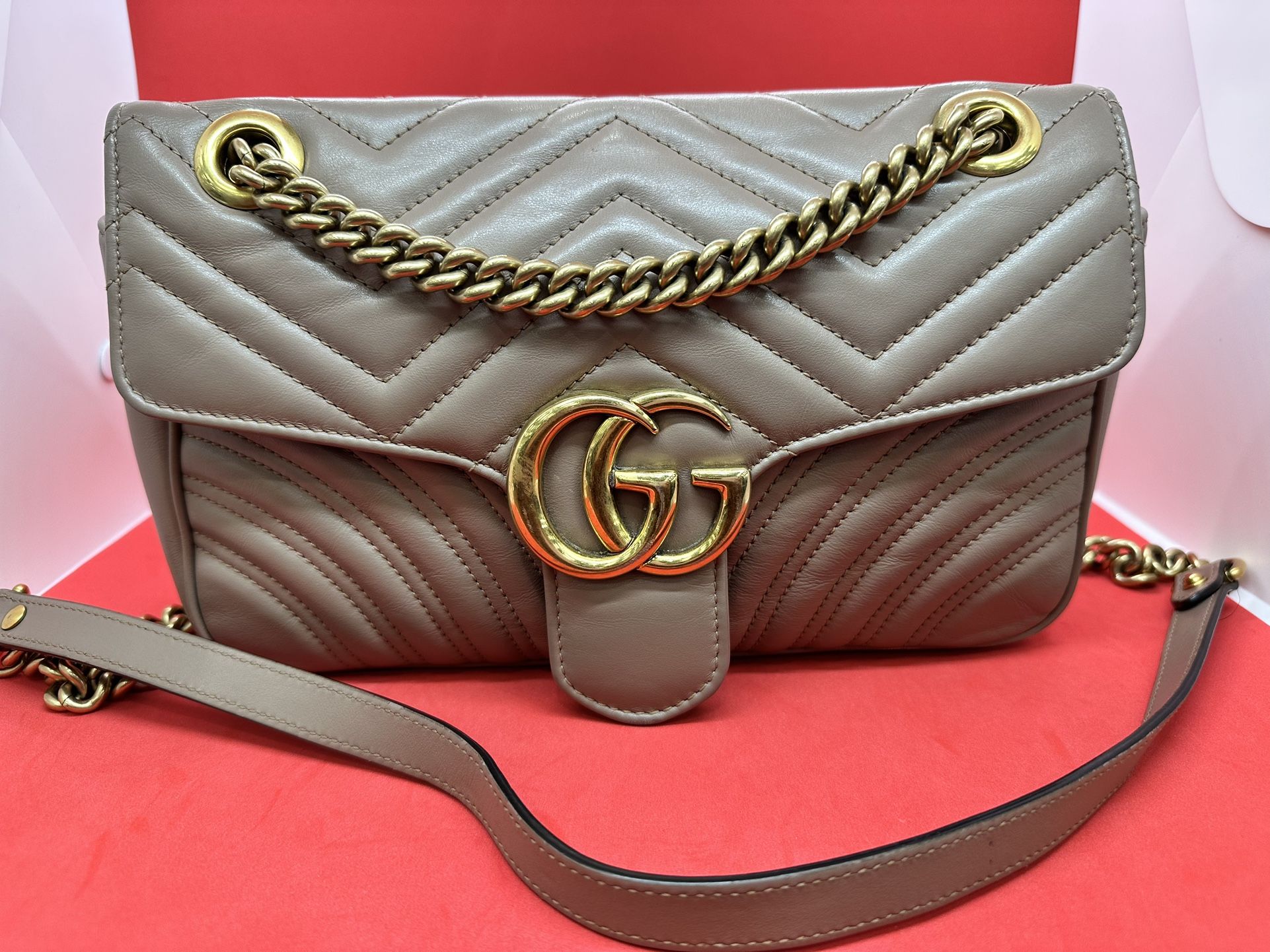 Gucci - Authenticated Handbag - Leather Brown for Women, Very Good Condition