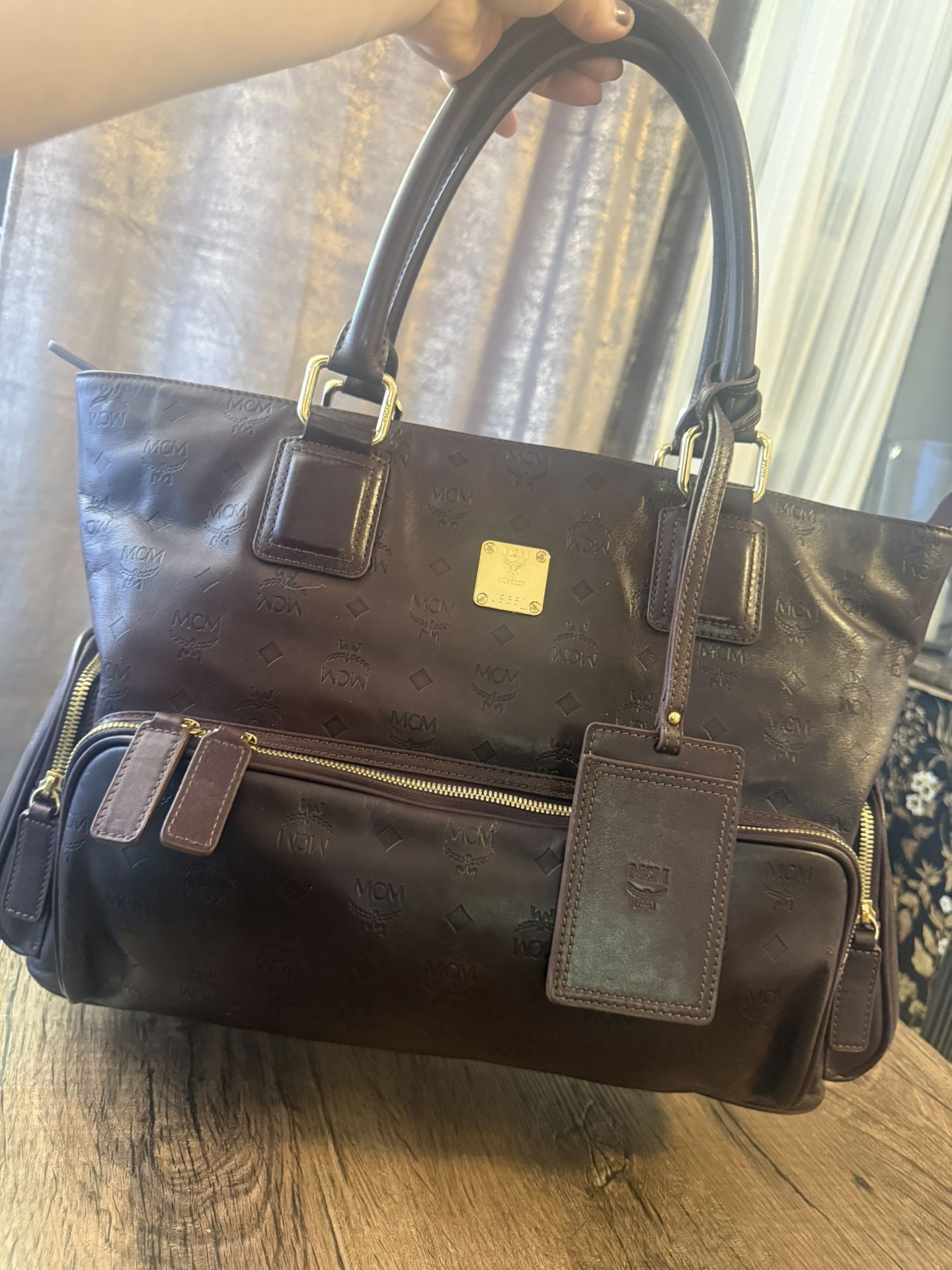 MCM Visetos Brown Tote