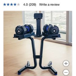 55LB Adjustable Dumbell Set with Stand and Bench