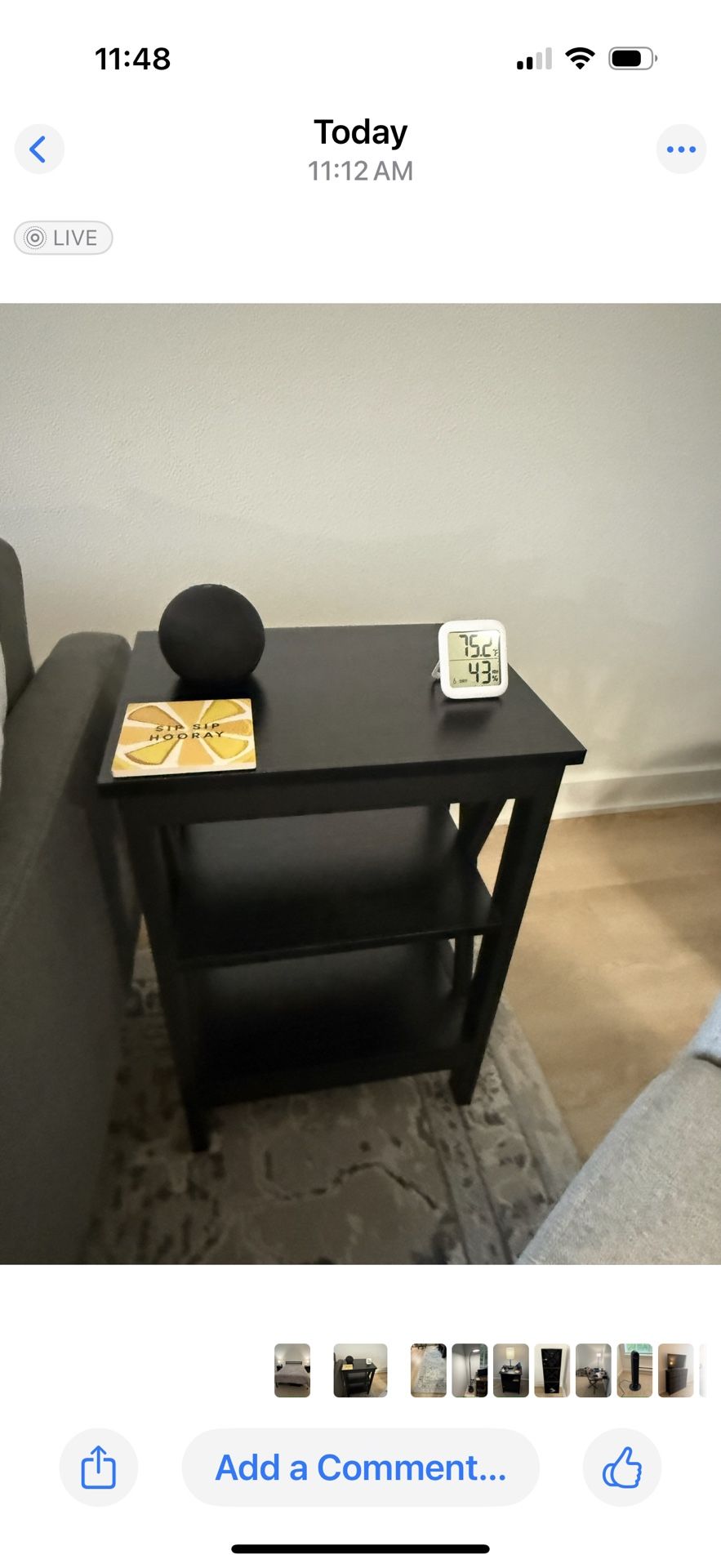 Two Side Tables With Shelves