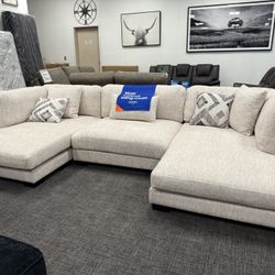 Beige XL Sofa Sectional Lounge Set - Free Delivery Promo 