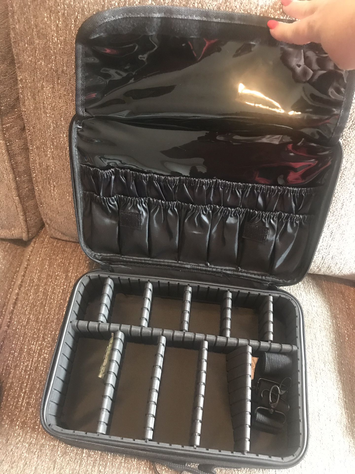 Brand new makeup case and brush holder