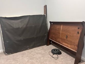 Queen bed frame and box spring