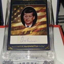 A Word From POTUS JFK Handwritten Word In Ink