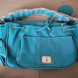 💙 Avon Turquoise Faux Leather Shoulder Bag — New, Never Used