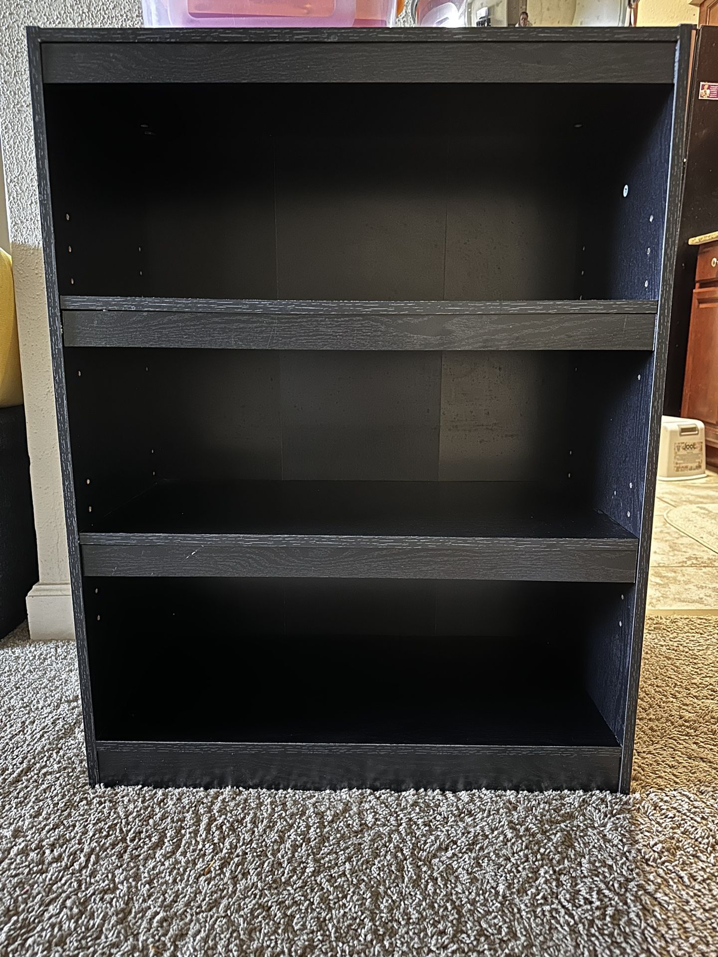 3 Shelf Bookcase With Adjustable Shelves 