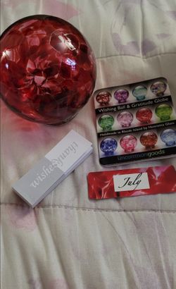 Birthstone wishing ball ornament July