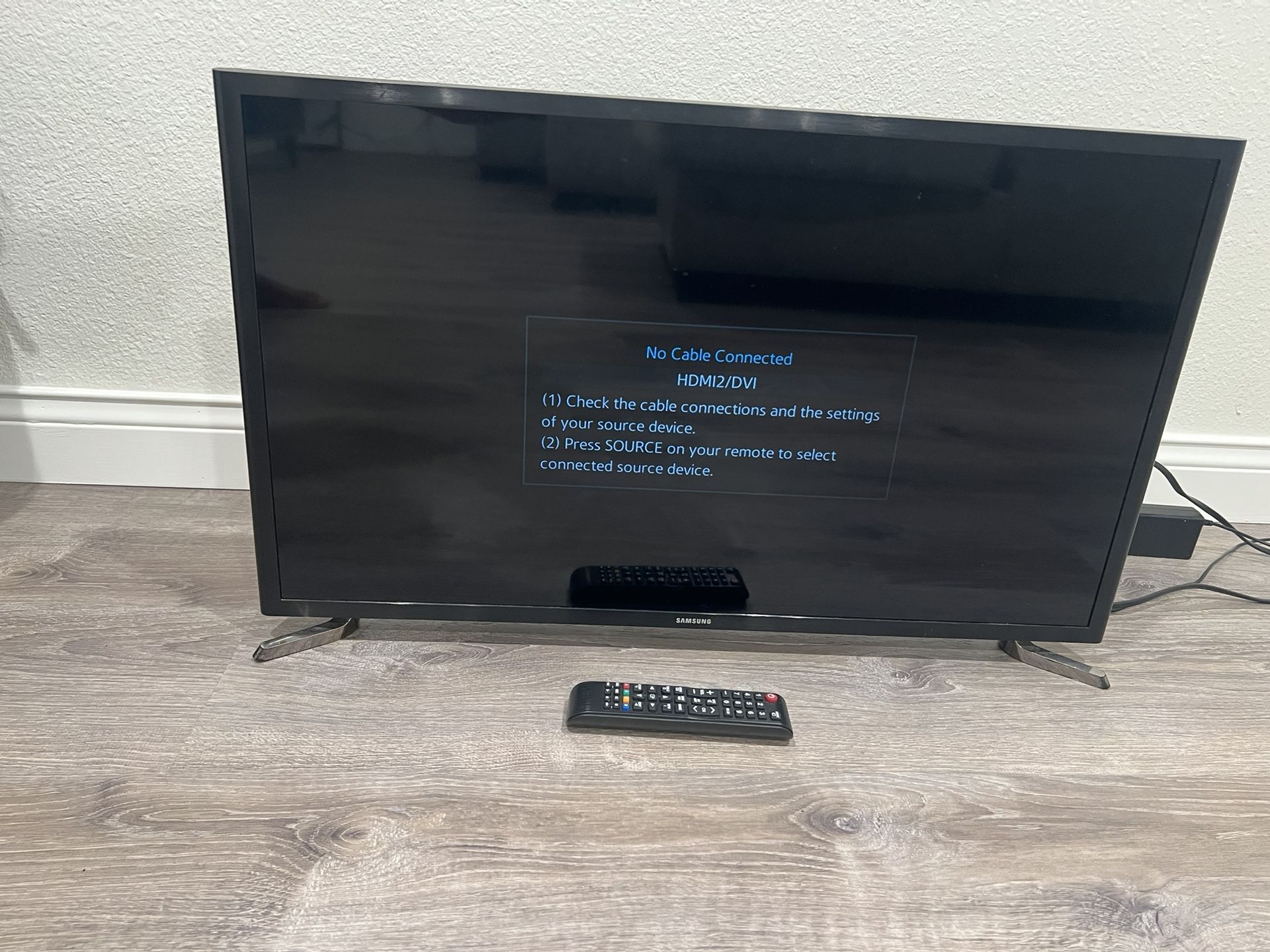 32” Samsung TV with Remote and Power Cord