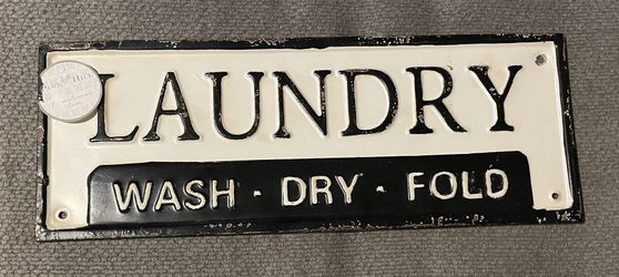 Metal Laundry Room Decor Sign 