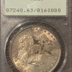 PCGS MS63 1896 Morgan Silver Dollar – $195