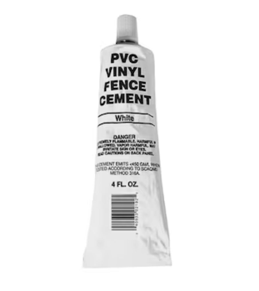 Freedom 4oz White PVC Vinyl Fence Cement - Fence Repair Glue Adhesive