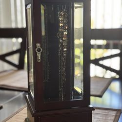 Wood Necklace Holder w/ drawer