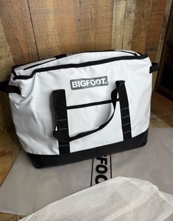 Bigfoot Soft Side Cooler White Insulated Bag Beverages Camping