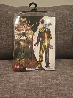 HALLOWEEN COSTUME - Trick Or Treat Clown - Kids Size Large 10-12