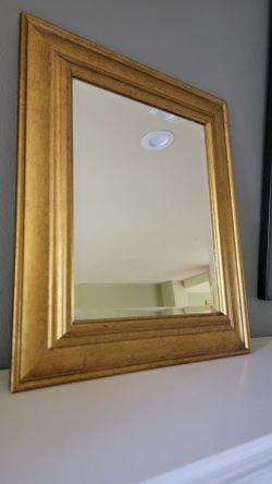 Gold Wood Mirror