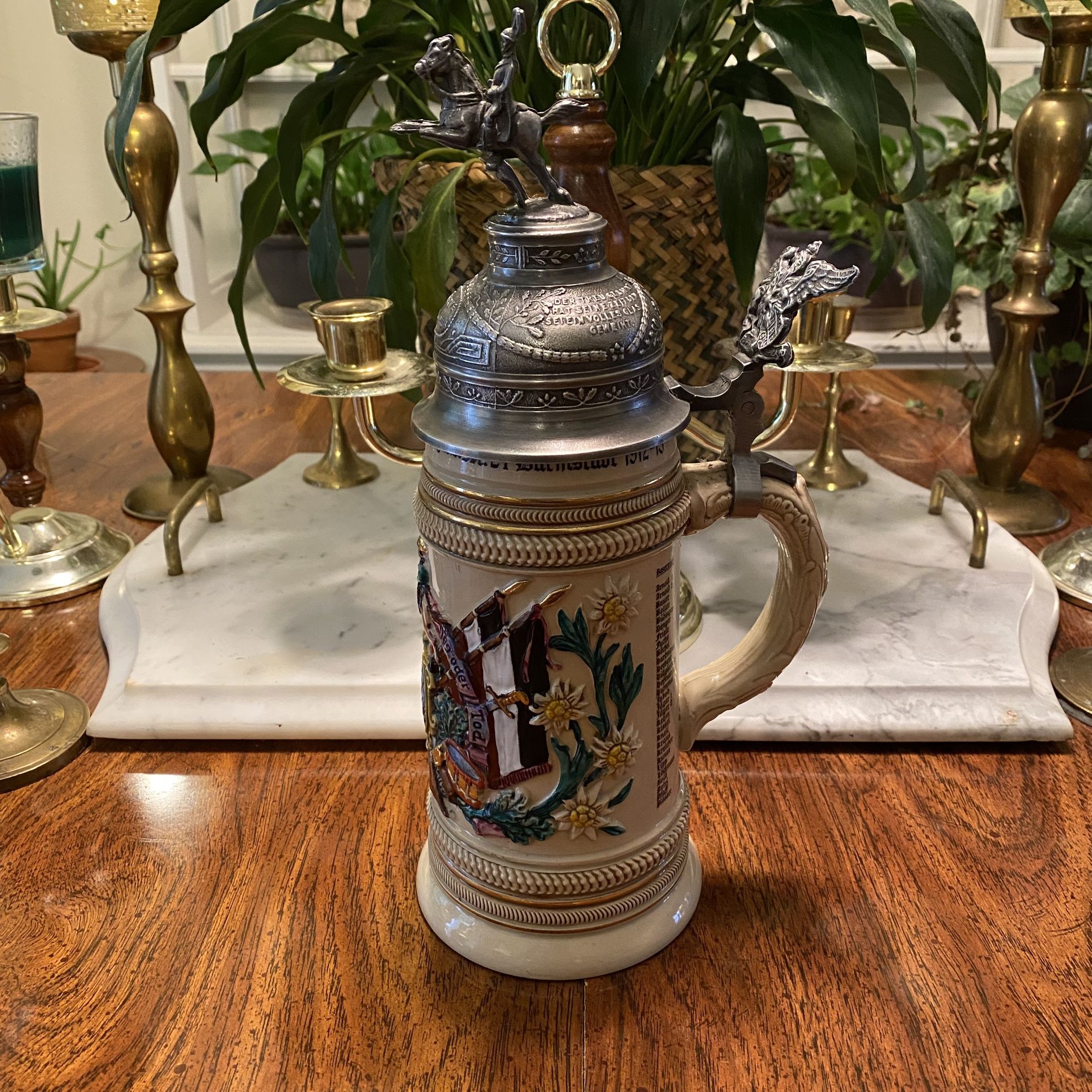Vintage  Extra Large Authentic  German Stein  
