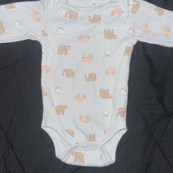 Baby blue Elephant Onesie