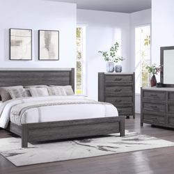 4 Pc Queen Bedroom Set (Take It Home In Monthly Payments) No Down Payment Needed