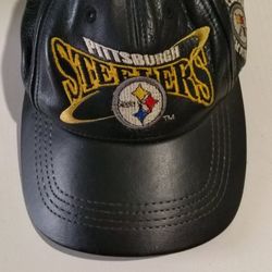 Leather Steelers Ball Cap 