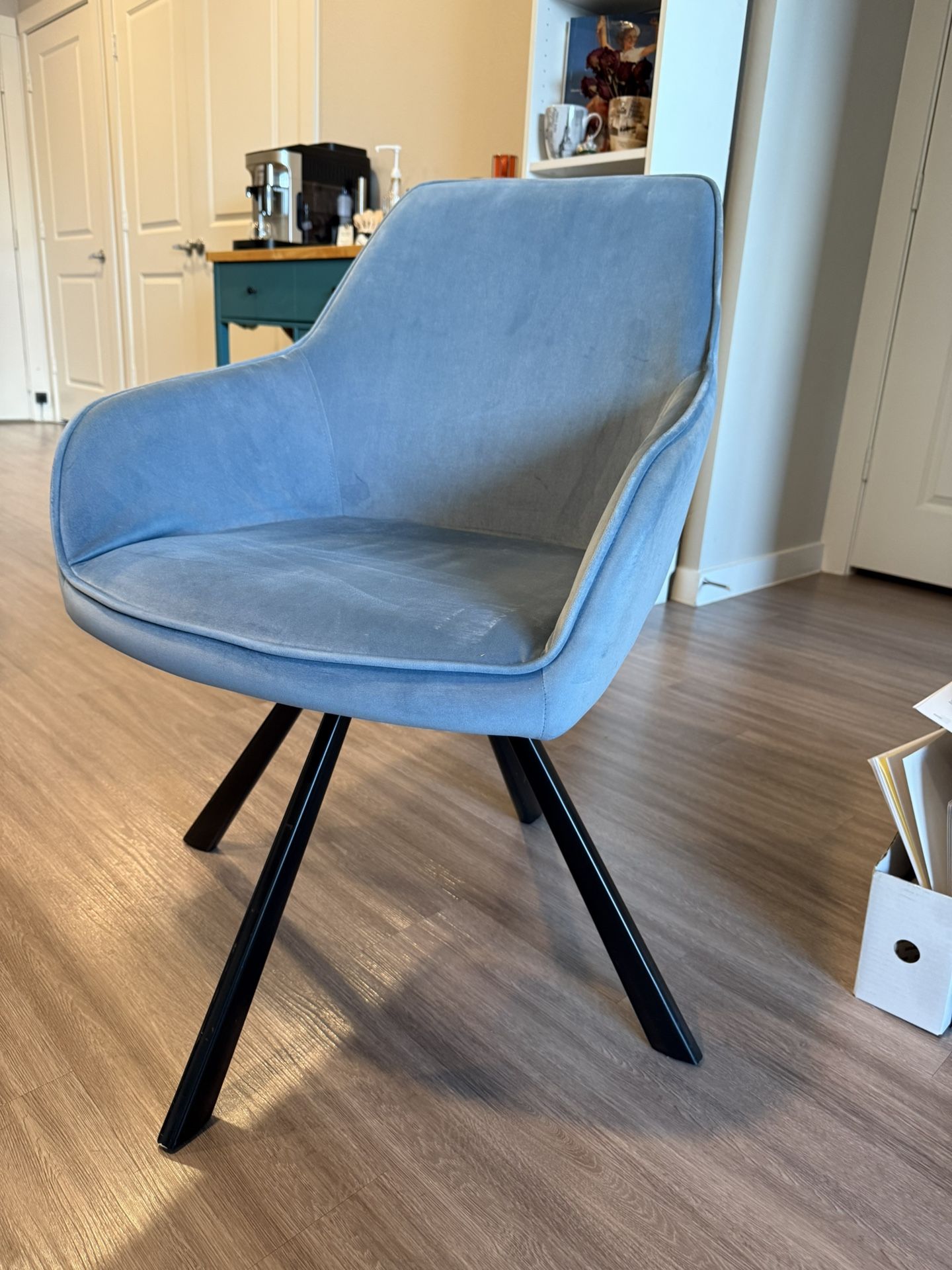2 Blue Chairs For Sale