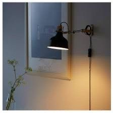 Set of (2) IKEA Ranarp mountable spotlight w/ wall clamp