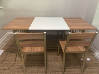 White brown and gold table
