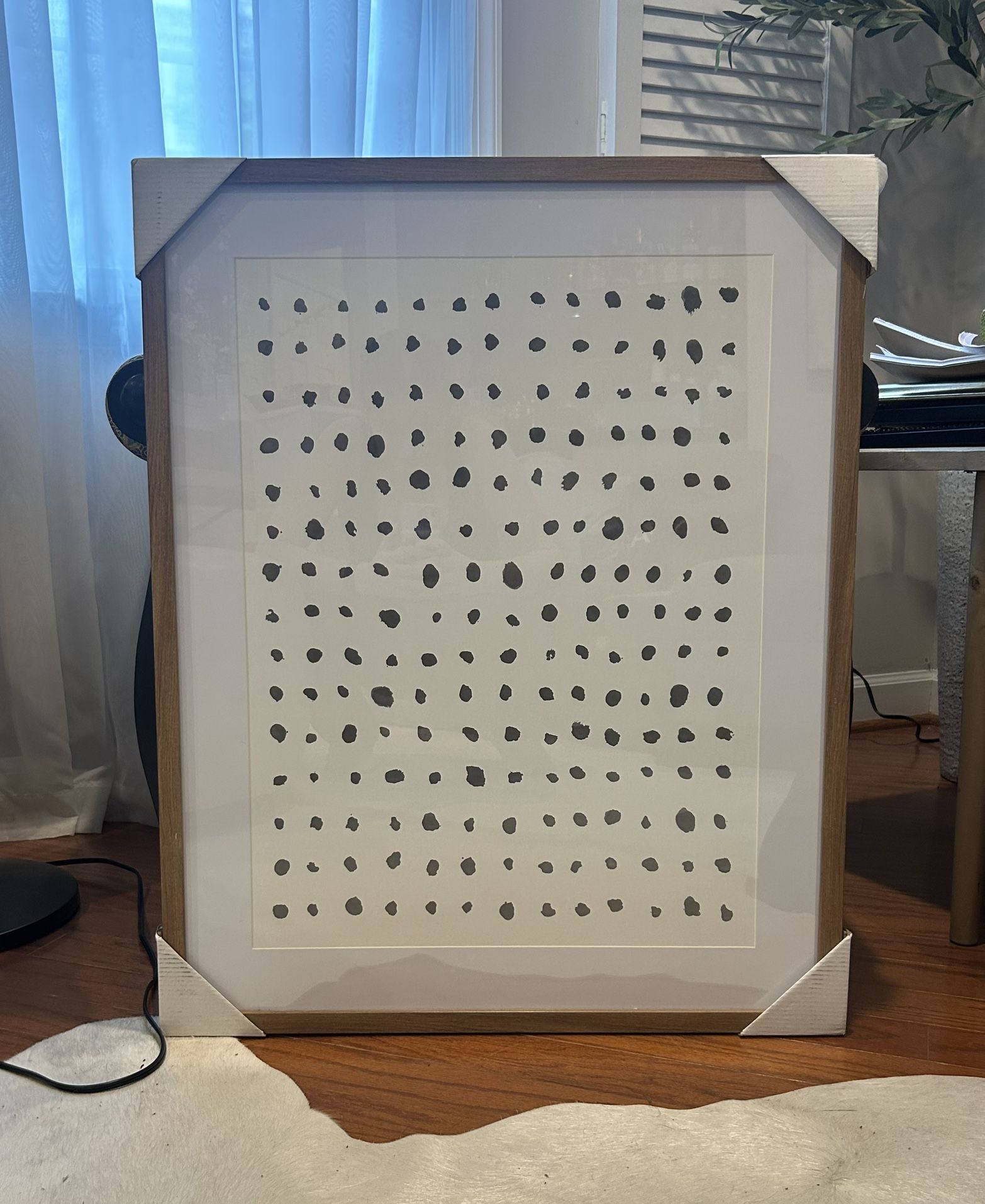 NEW Modern Framed Abstract Art Print — 30” x 24”