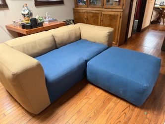 Two-Tone HAY Sectional Sofa with Ottoman