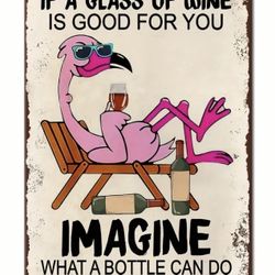 Vintage Flamingo Bar Sign 