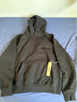 essentials hoodie black