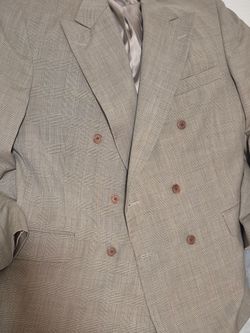 Cesarani Beige Wool and Silk Italian Men's Sport Coat