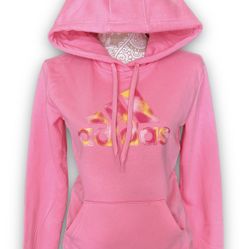Adidas Pink Women’s Badge of Sport 2-Tone Hoodie - Size XS