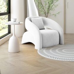 Modern Cozy Accent Chair- Soft Fabric Lounge Armchair [7Ocm] 