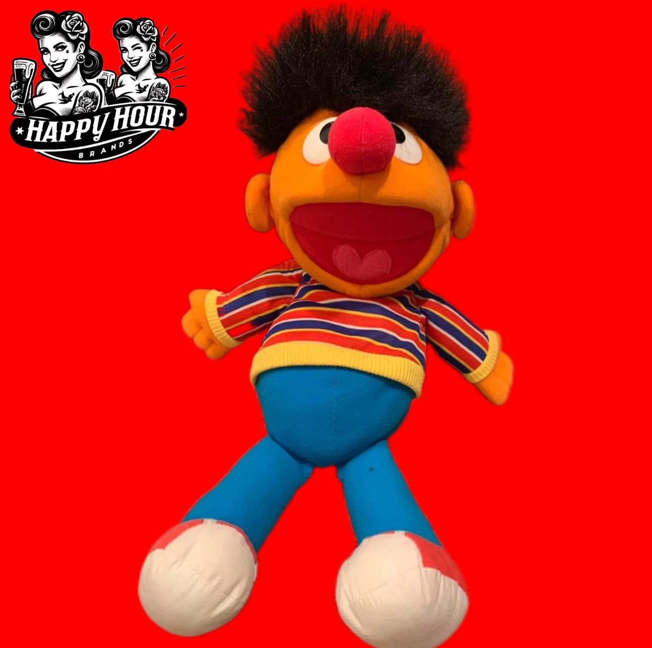 Playskool 18 Inch Ernie Seasame Street Stuffed Animal Jim Henson Productions