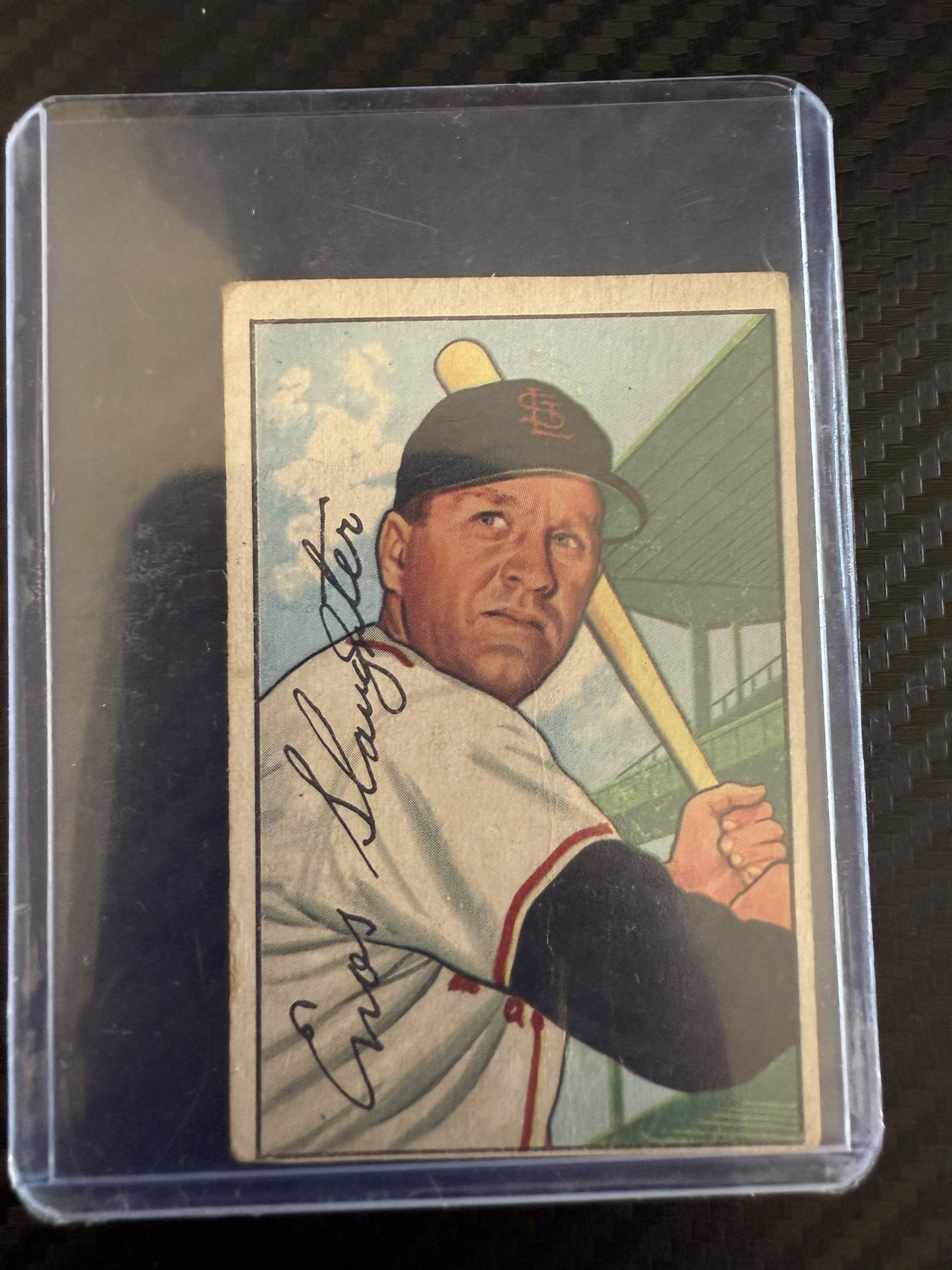 1952 BOWMAN BASEBALL ~ #232 ~ ENOS SLAUGHTER ~ HALL OF FAME ~ ST LOUIS CARDINALS