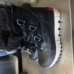 Women's  8 Sorel Joan of arctic next boot wp (black/fawn)