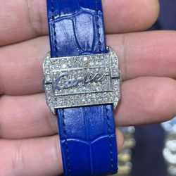 Cartier Santos 100 XL Natural Diamonds Full Set We Buy Watches Gold Rolex Silver Coins Scrap Currency Bars Suisse Pennies Chain 24k 14k Jesus Piece 