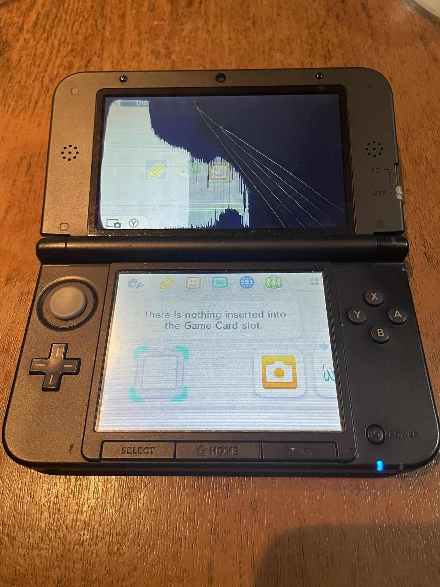 Blue Nintendo 3DS XL  (Parts Or Repair)
