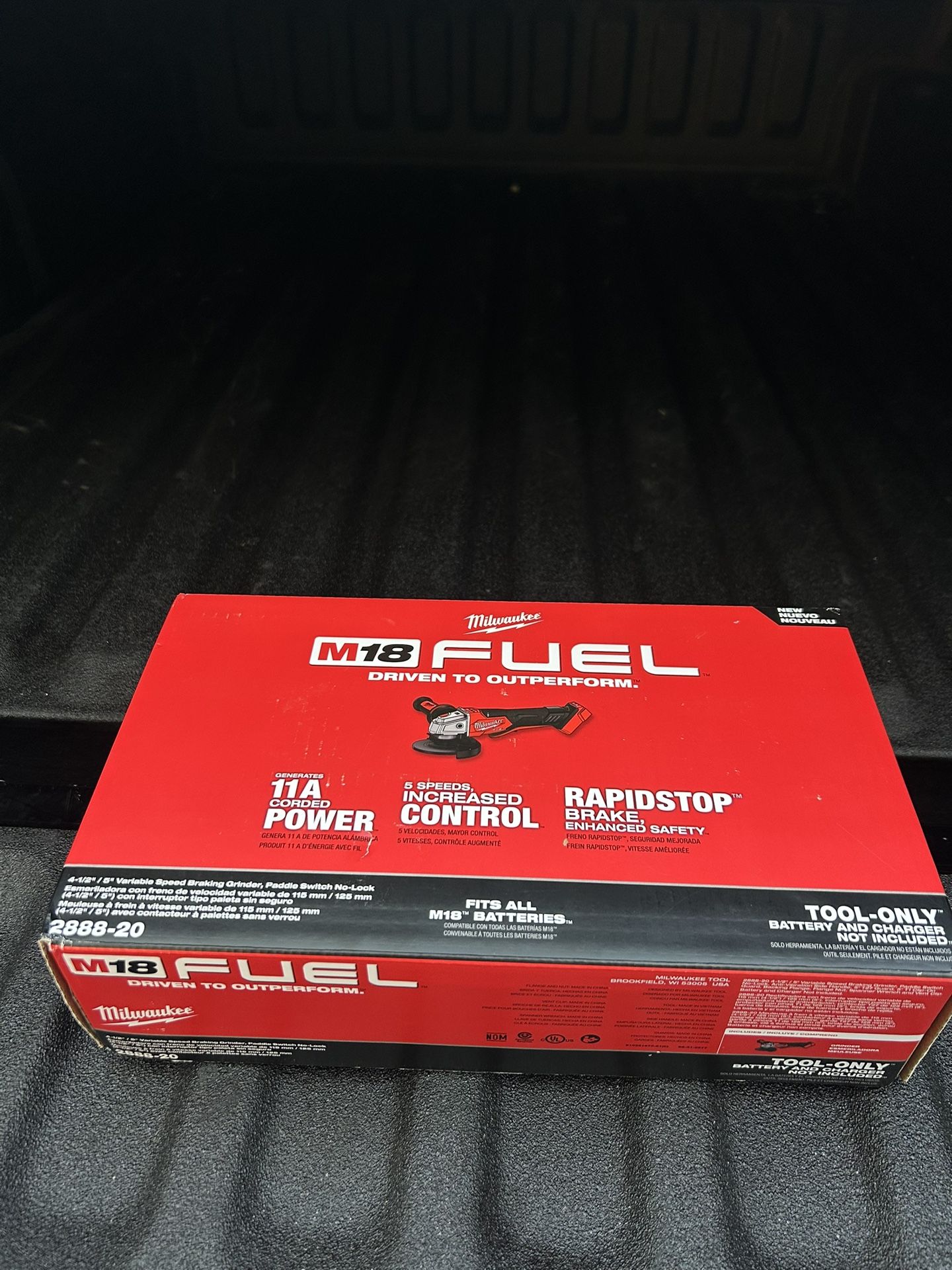 M18 FUEL 18V Lithium-Ion Brushless Cordless 4-1/2 in./5 in. Grinder w/Paddle Switch (Tool-Only)