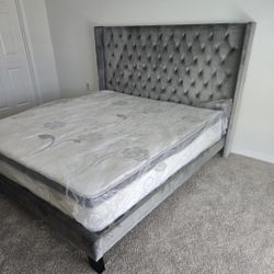King Bed Frame With Mattress
