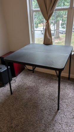 Black Plastic Folding Table