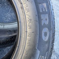 Set of 2 nice tires 215/65/16 (we install & balance )
